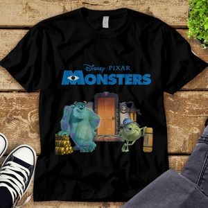 Disney Monsters Inc Scream Factory Graphic T-Shirt Unisex Tee Adult T-shirt Kid